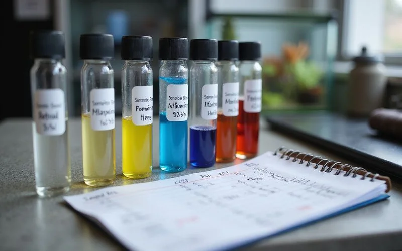 API saltwater master test kit with vials and cycling log