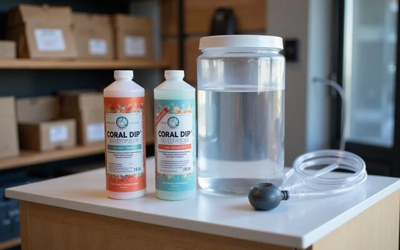Bayer and Coral Rx dip products with treatment container