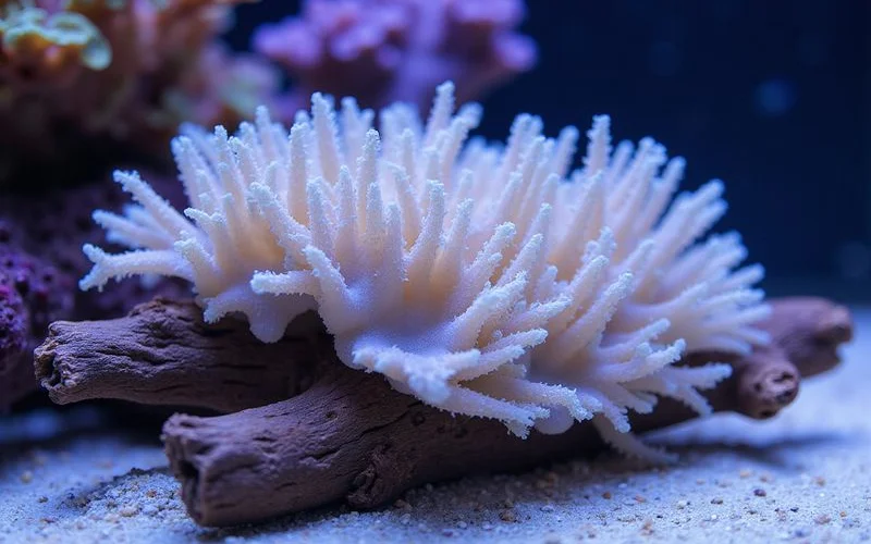 Pulsing xenia coral colony with rhythmic polyp movement